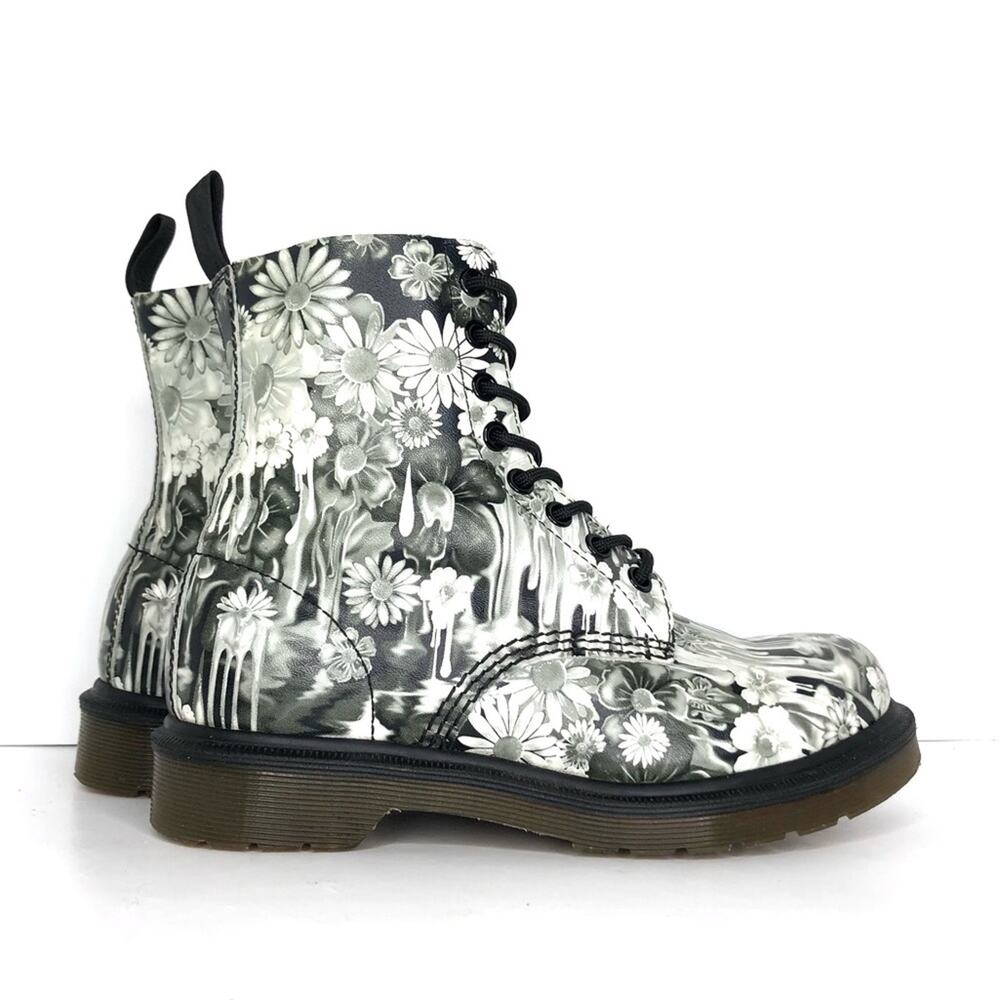 Dr Martens Floral Slime Paint Slick 1460 Pascal Lace Up Boots Women’s 6 Shoes - Picture 2 of 13